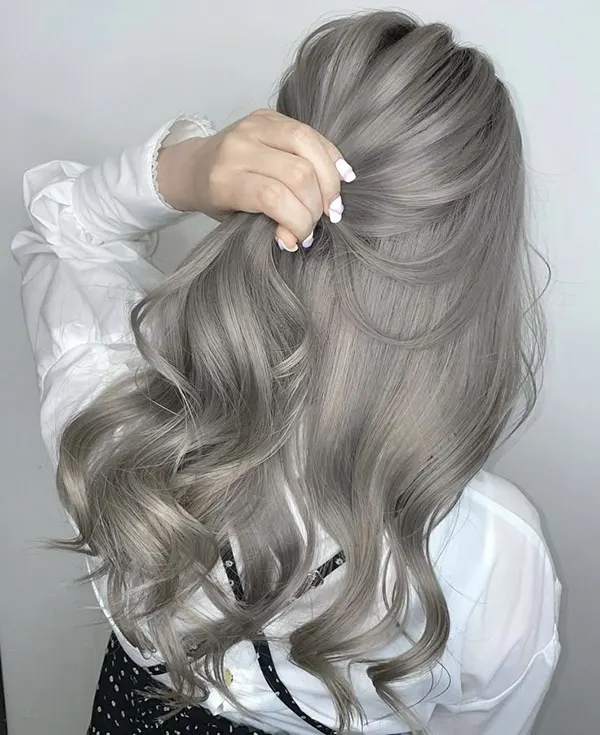Simple smoky hair color 14