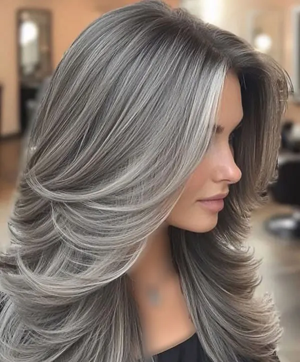 Simple smoky hair color 15