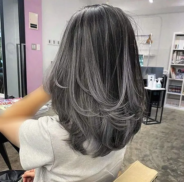 Simple smoky hair color 16