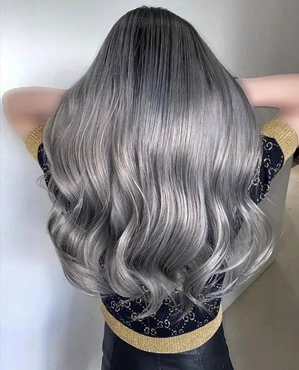 Simple smoky hair color 9