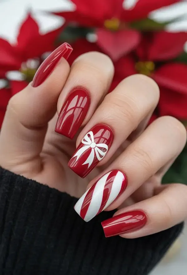 جدیدترین طرح ناخن کریسمسی 2026؛ امسال همه عاشقشن! 12 The latest Christmas nail design 10