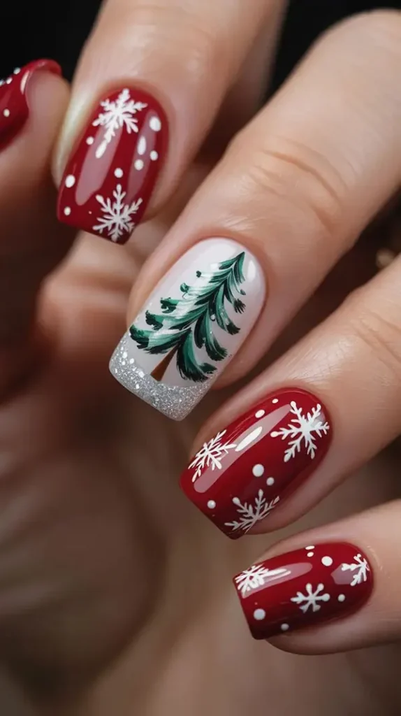 جدیدترین طرح ناخن کریسمسی 2026؛ امسال همه عاشقشن! 24 The latest Christmas nail design 19