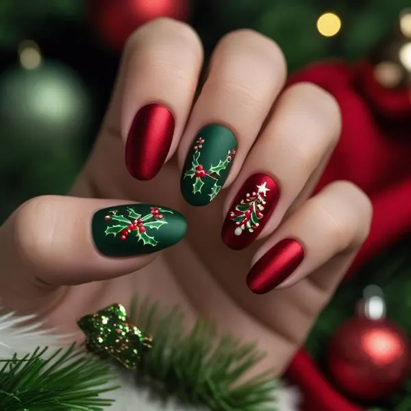 جدیدترین طرح ناخن کریسمسی 2026؛ امسال همه عاشقشن! 29 The latest Christmas nail design 30