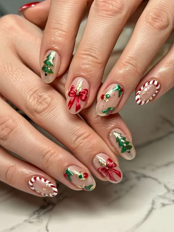 جدیدترین طرح ناخن کریسمسی 2026؛ امسال همه عاشقشن! 5 The latest Christmas nail design 5