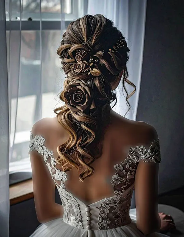 The latest open chignon hairstyle 18