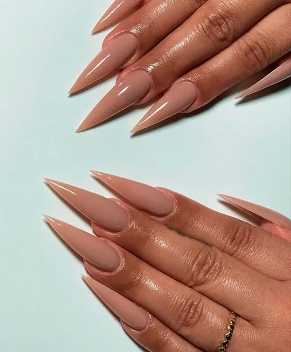 35 مدل ناخن خیلی بلند دخترانه؛ هم وایرال، هم فوقالعاده شیک! 17 Very long nail model 13
