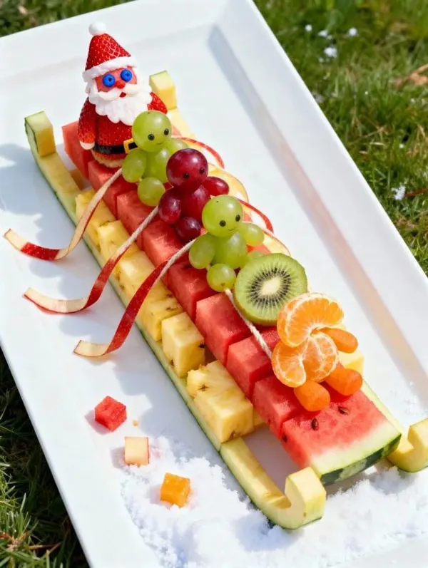 ایده چیدمان میوه شب یلدا 1404 ؛ ترکیب انار و هندونه که دل میبره 🍉 5 Yalda Night Fruit Arrangement 1