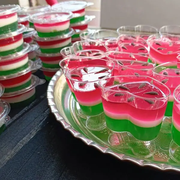 33 مدل ژله شب یلدا لیوانی؛ دسر قرمزِ خوشگل و فوری 🍉 31 Yalda Night Jelly in a glass 16