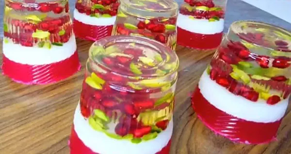 33 مدل ژله شب یلدا لیوانی؛ دسر قرمزِ خوشگل و فوری 🍉 20 Yalda Night Jelly in a glass 21