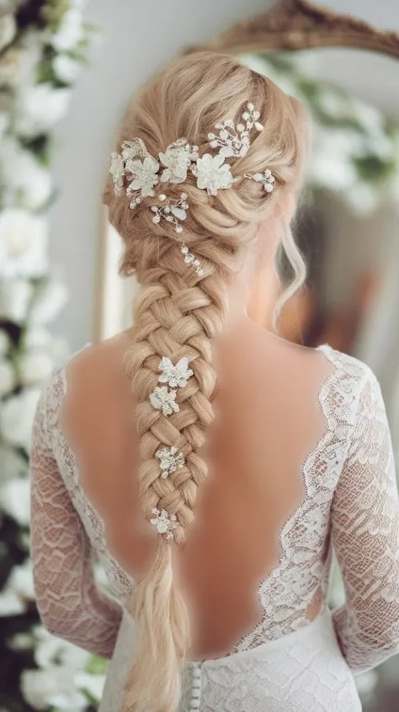 girly wedding braid hairstyle 10