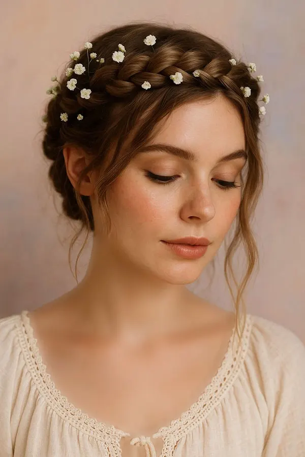 girly wedding braid hairstyle 13