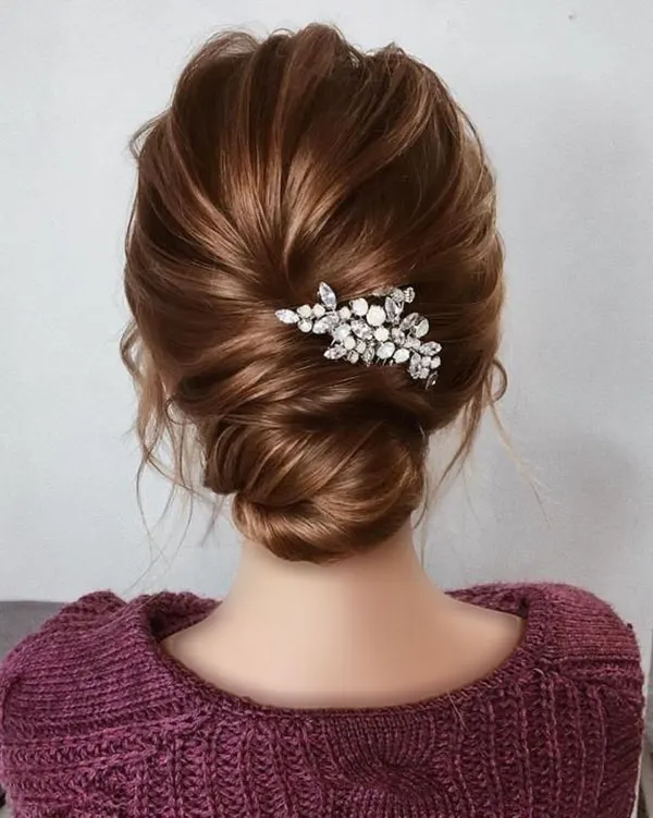 31 مدل مو ساده برای عروسی | شیک و تمیز بدون شلوغکاری! 25 simple wedding hairstyle 21