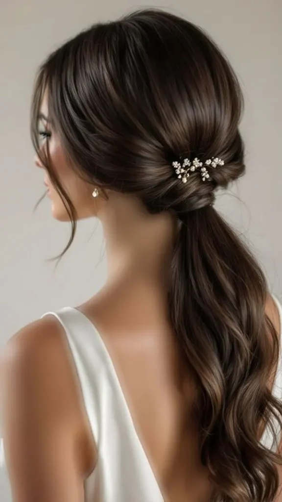 31 مدل مو ساده برای عروسی | شیک و تمیز بدون شلوغکاری! 28 simple wedding hairstyle 26