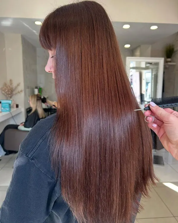 33 ایده رنگ مو شاه بلوطی؛ طبیعی، گرم و فوقالعاده دلنشین! 23 Chestnut hair color 16