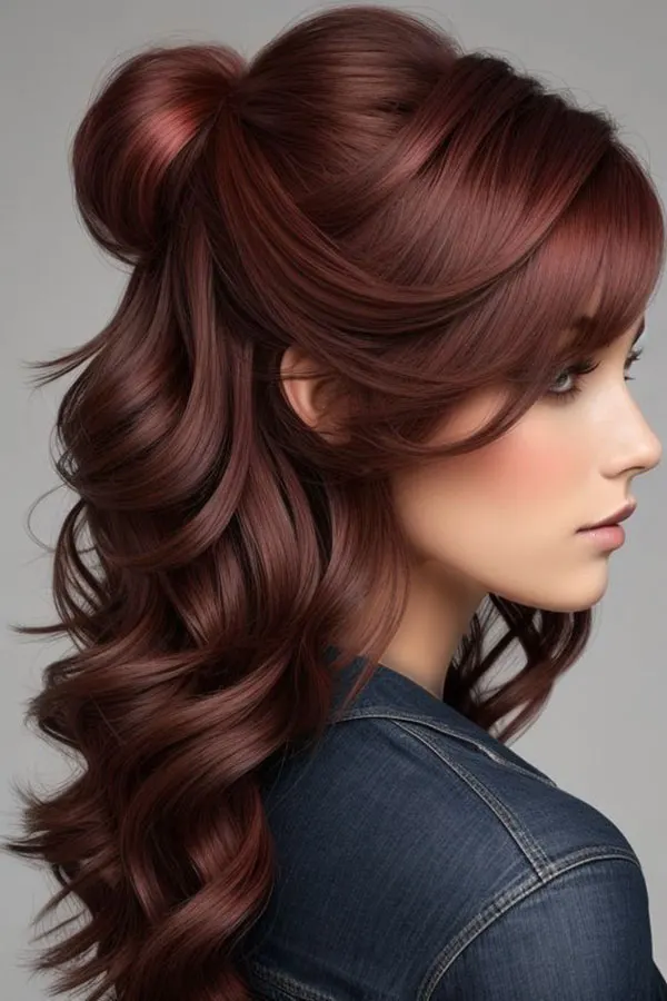 33 ایده رنگ مو شاه بلوطی؛ طبیعی، گرم و فوقالعاده دلنشین! 32 Chestnut hair color 19