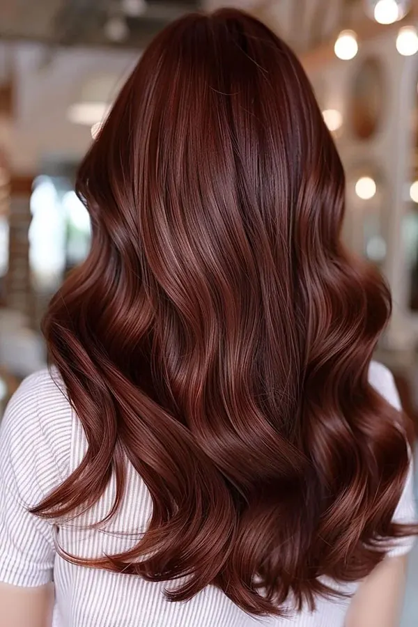 33 ایده رنگ مو شاه بلوطی؛ طبیعی، گرم و فوقالعاده دلنشین! 6 Chestnut hair color 2