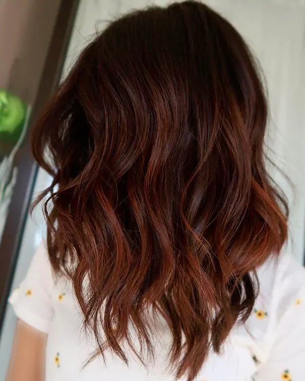 33 ایده رنگ مو شاه بلوطی؛ طبیعی، گرم و فوقالعاده دلنشین! 24 Chestnut hair color 28