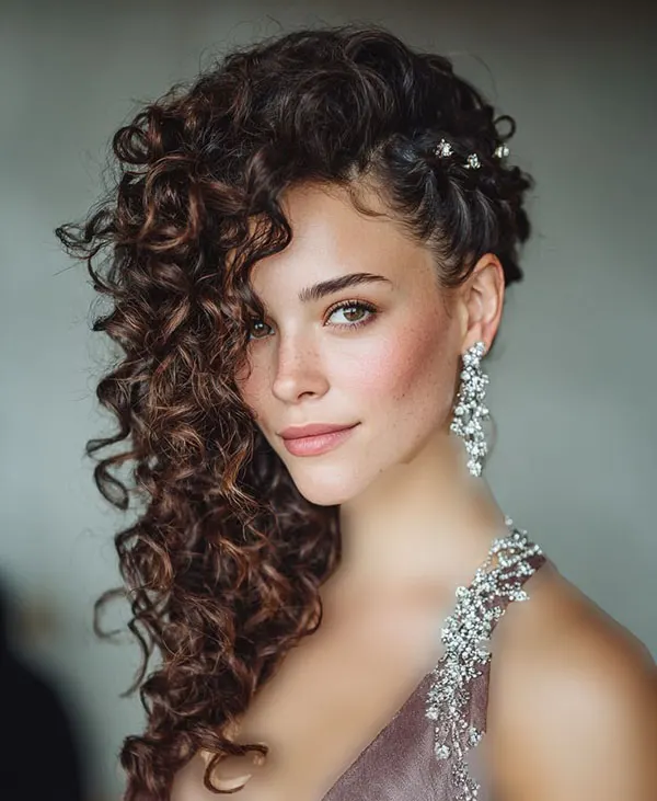Curly party hairstyle 1