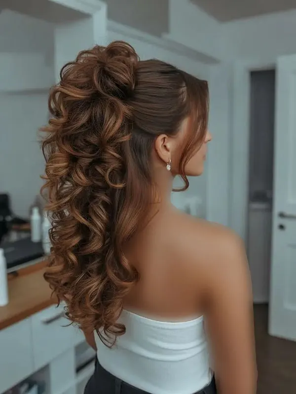 Curly party hairstyle 13