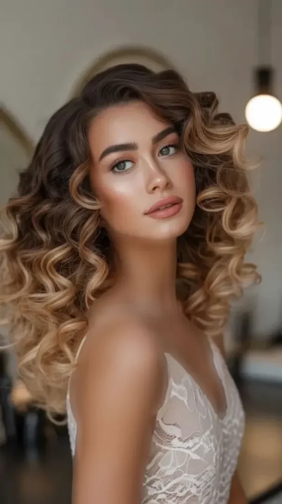Curly party hairstyle 3
