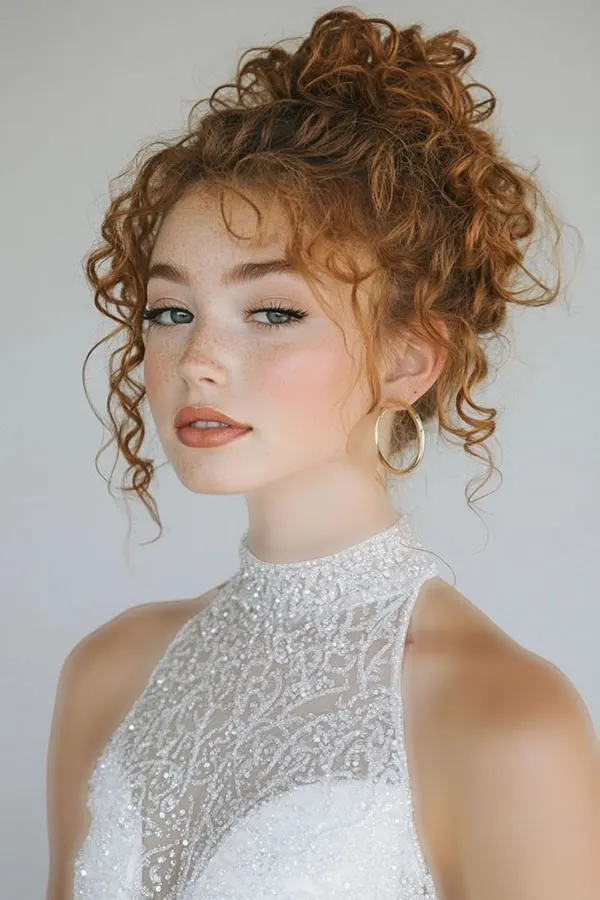 Curly party hairstyle 31