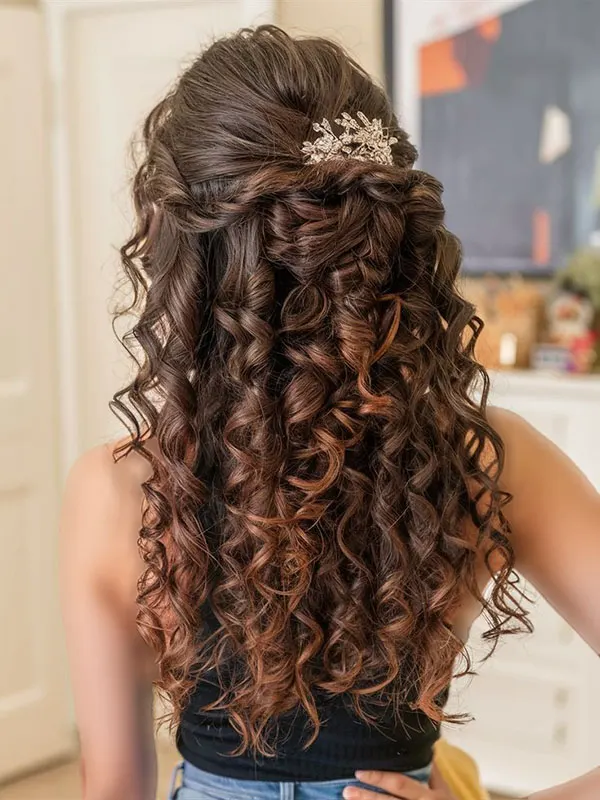 Curly party hairstyle 32