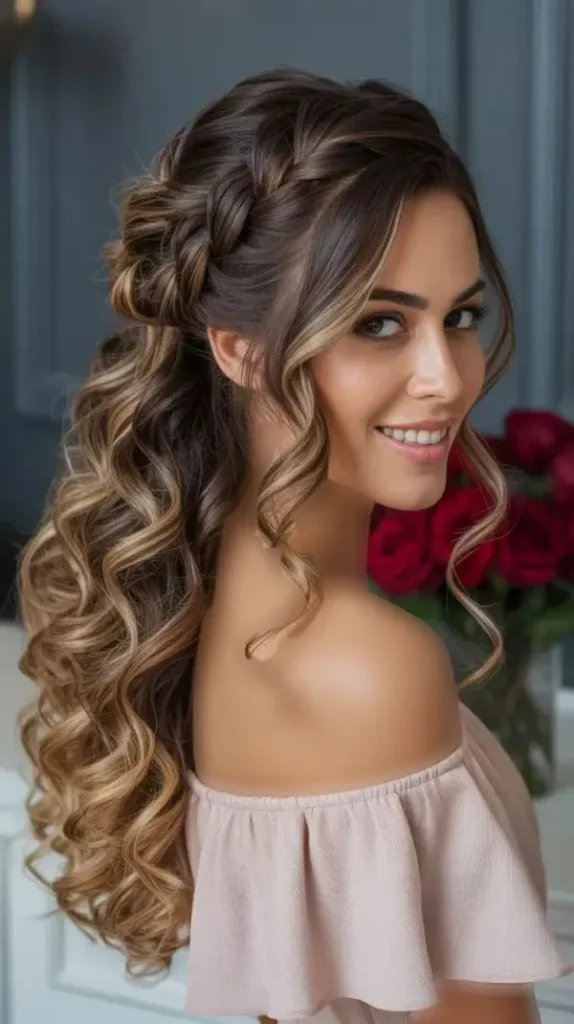 Curly party hairstyle 5