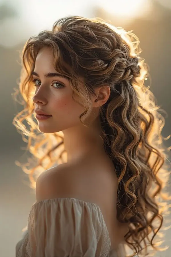 Curly party hairstyle 6