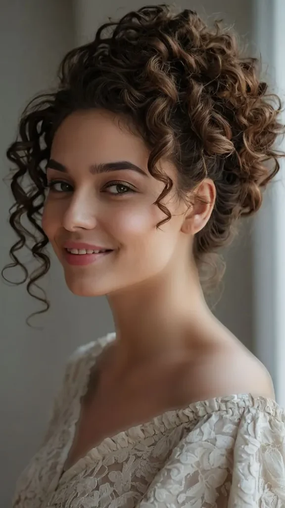 Curly party hairstyle 7