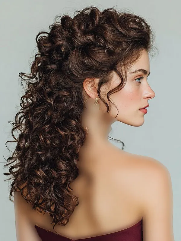 Curly party hairstyle 9