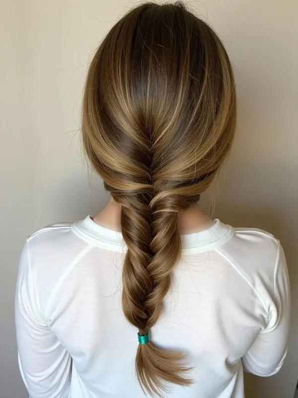 Simple and stylish girls hair weave at home 13