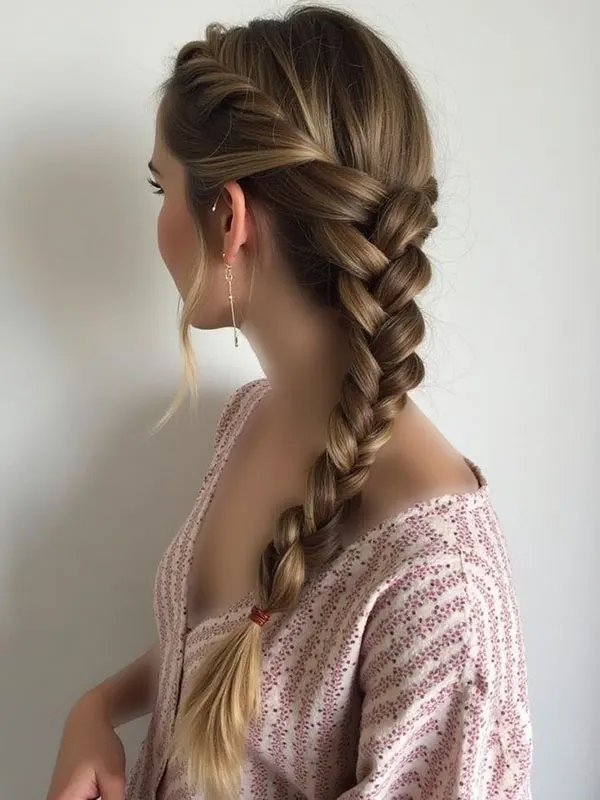Simple and stylish girls hair weave at home 14