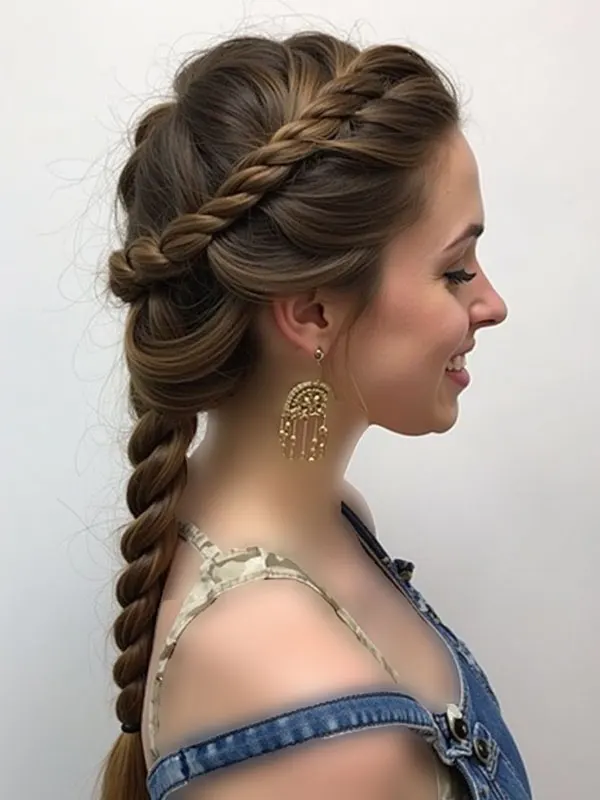 Simple and stylish girls hair weave at home 18