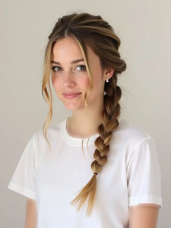 Simple and stylish girls hair weave at home 2