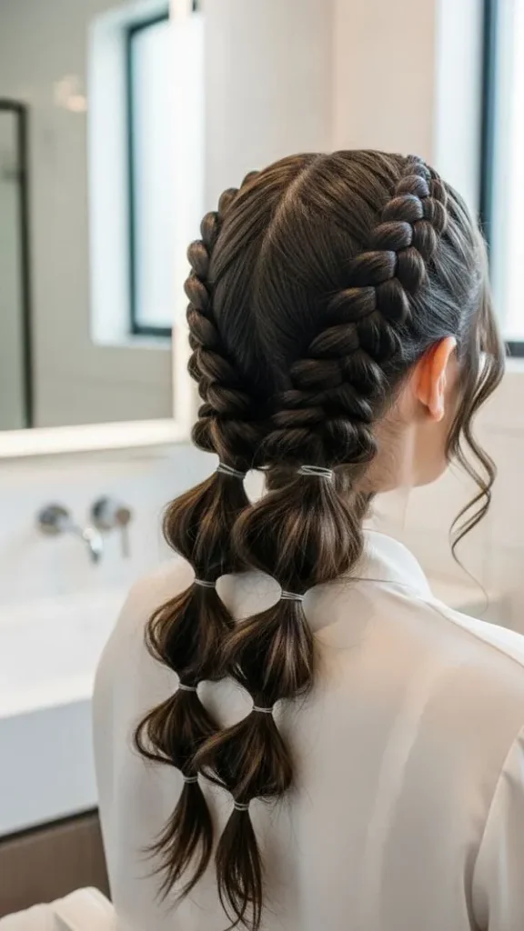 Simple and stylish girls hair weave at home 5