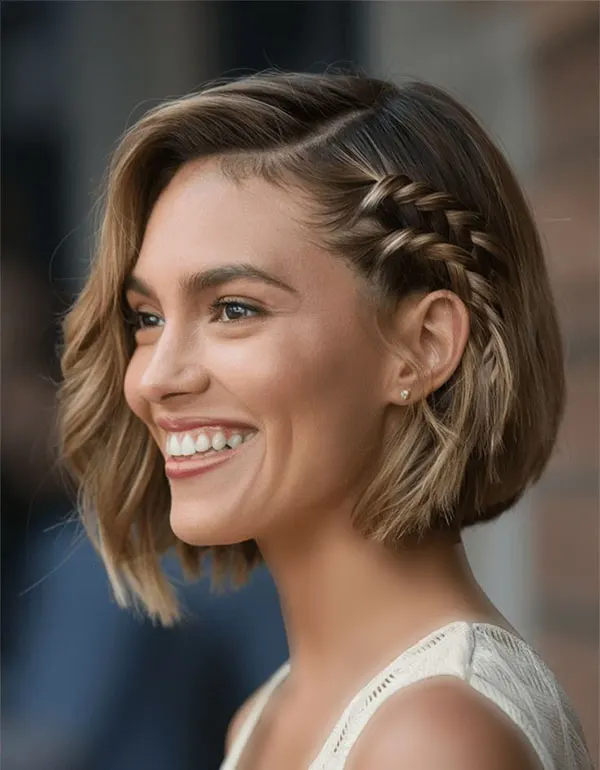 33 مدل بافت مو کوتاه ساده در منزل | انتخاب دخترای شیکپسند! 14 Simple short hair weave at home 10