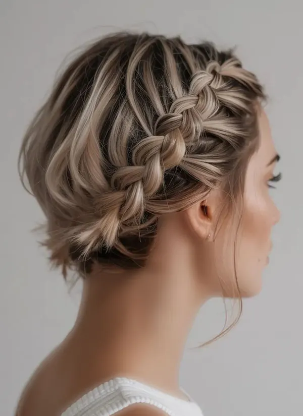 33 مدل بافت مو کوتاه ساده در منزل | انتخاب دخترای شیکپسند! 16 Simple short hair weave at home 13