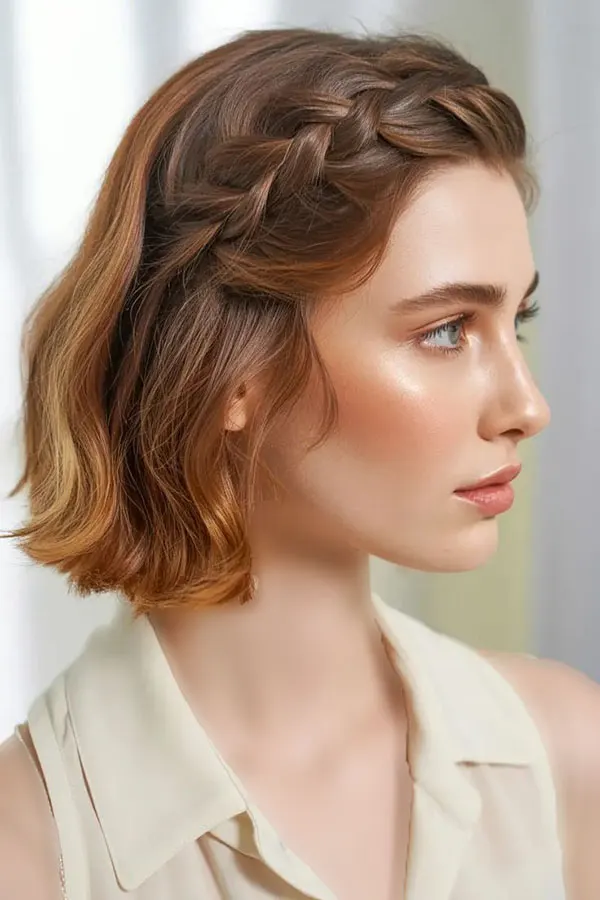 33 مدل بافت مو کوتاه ساده در منزل | انتخاب دخترای شیکپسند! 18 Simple short hair weave at home 15