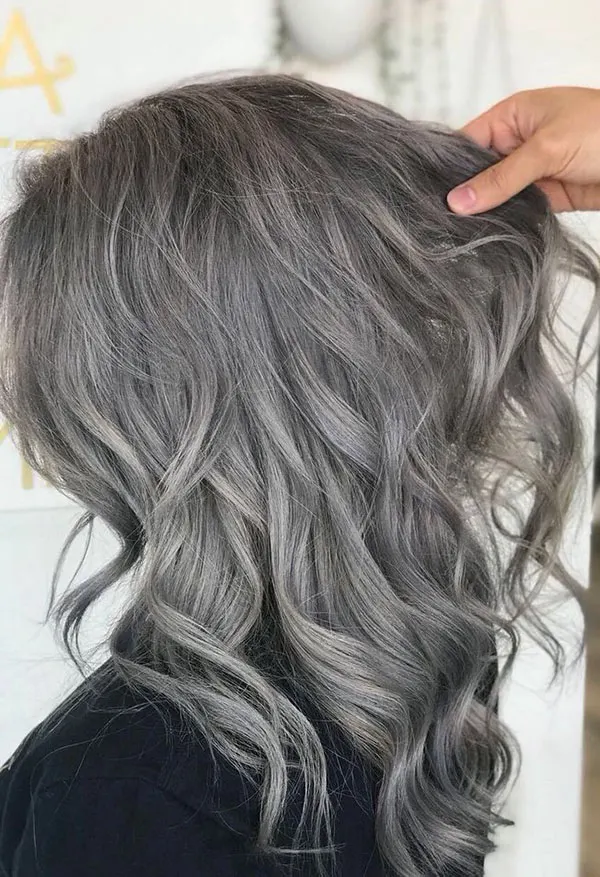 Smoky gray hair color 11