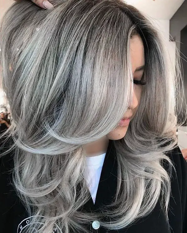 Smoky gray hair color 12