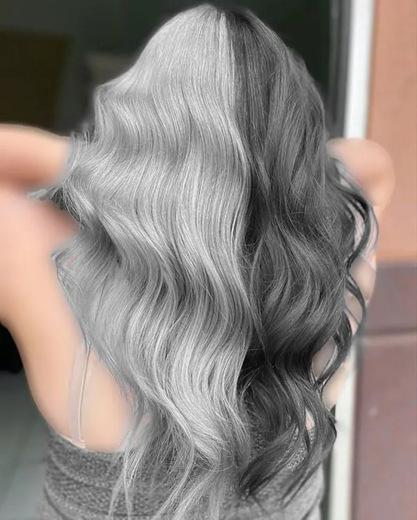 Smoky gray hair color 14