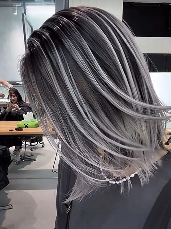 Smoky gray hair color 15