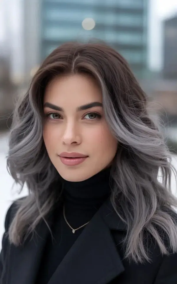 Smoky gray hair color 16