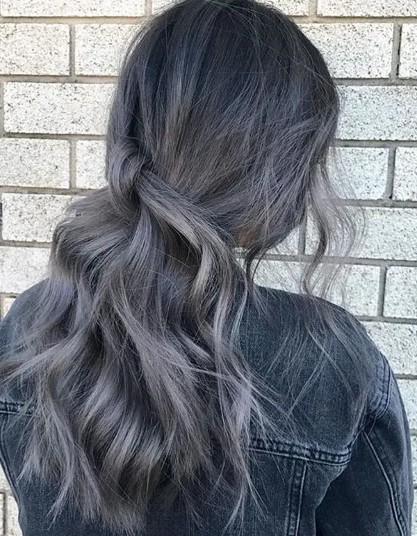 Smoky gray hair color 17