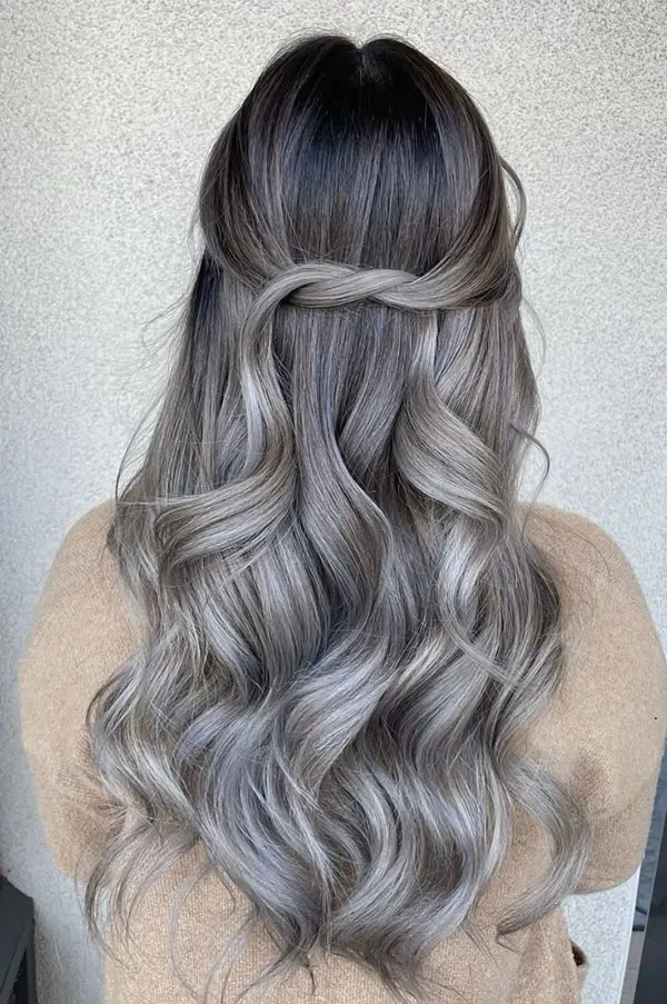 Smoky gray hair color 18
