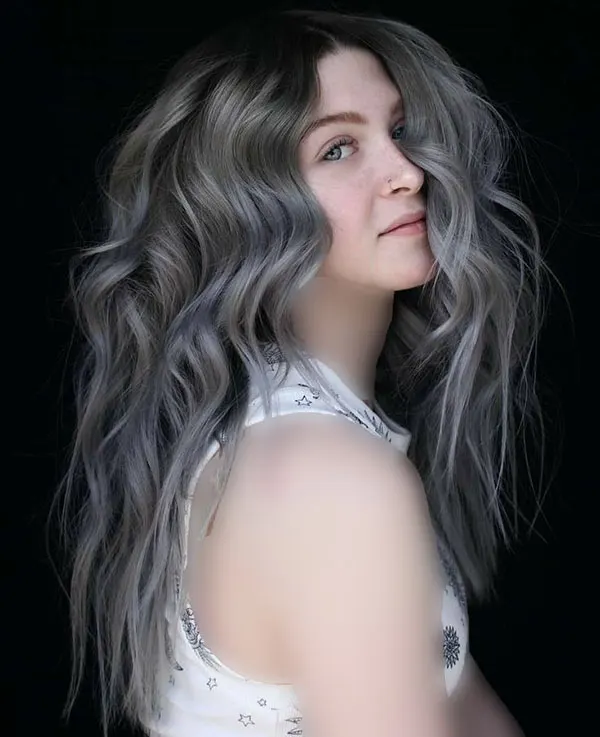 Smoky gray hair color 21
