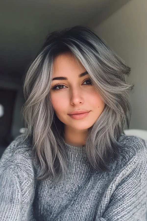 Smoky gray hair color 23