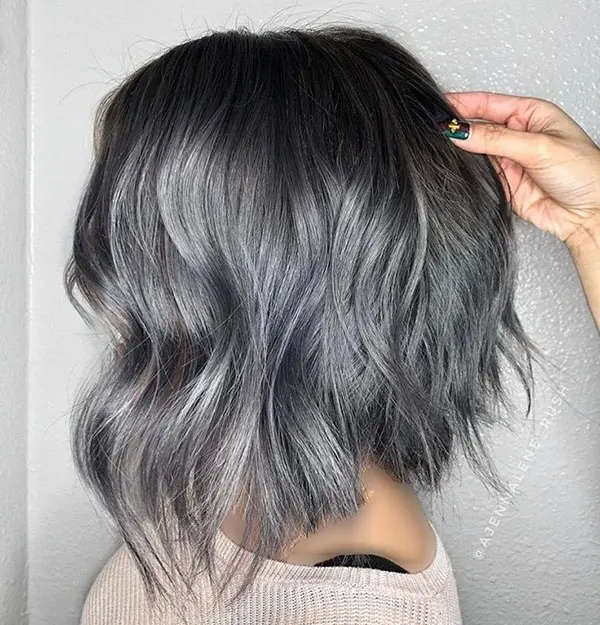 Smoky gray hair color 25