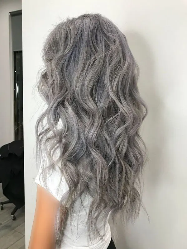 Smoky gray hair color 8