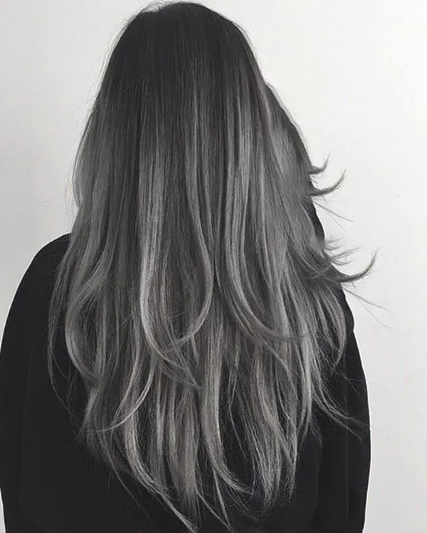 Smoky gray hair color 9